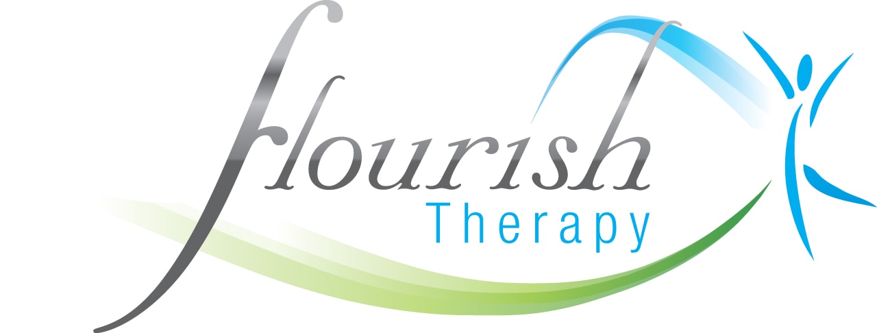 Flourish Therapy logo, hypnosis, psychotherapy, massage, subscribing