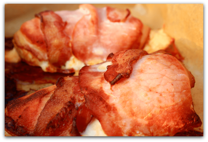 Chicken in bacon