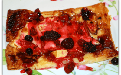 Apple and Berry Puff Pastry Tarts with Lemon Vanilla Creme Fraiche