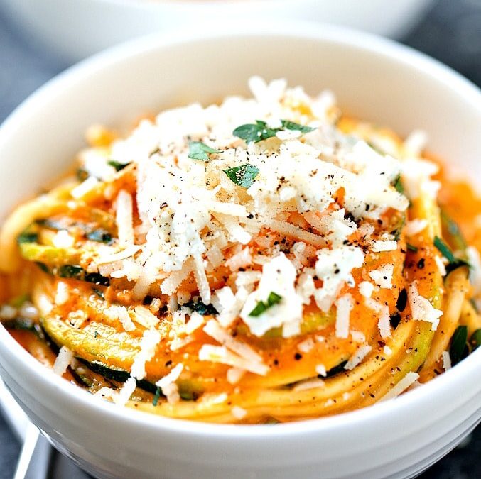 Roasted Red Pepper Zoodles